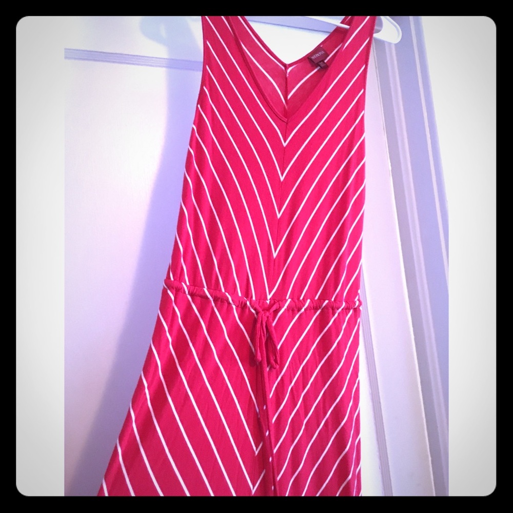 Red Stripe Maxi Dress by Merona Size Small